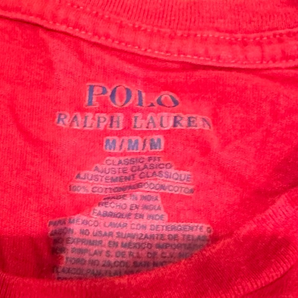EUC! Mens Polo Ralph Lauren Red and Green T-Shirts Sz M - Picture 3 of 4